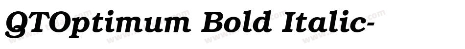 QTOptimum Bold Italic字体转换